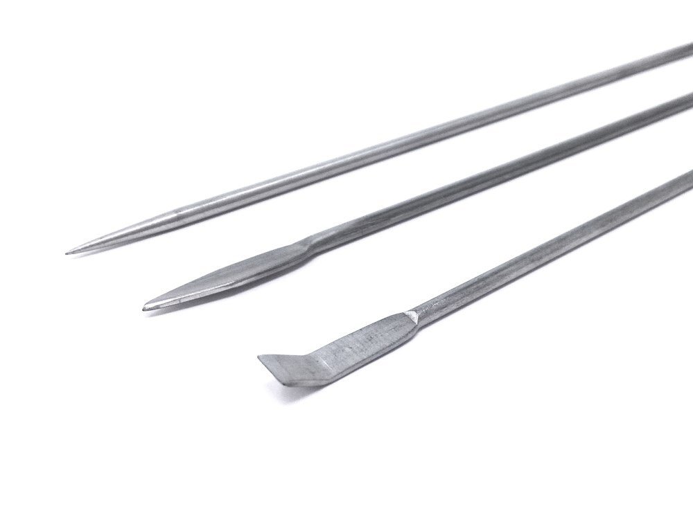 3pcs Stainless Steel Long Handle Micro Lab Scoop Reagent Sampling Spoon Lab S...