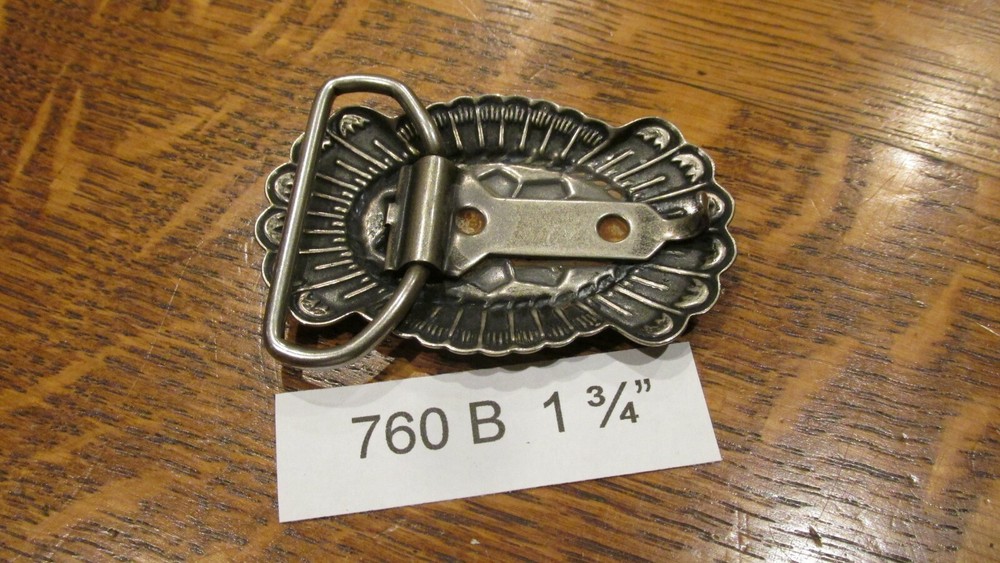 TRINITY CONCHO BUCKLES solid brass, nickel silver, copper VINTAGE new ! LEATHER
