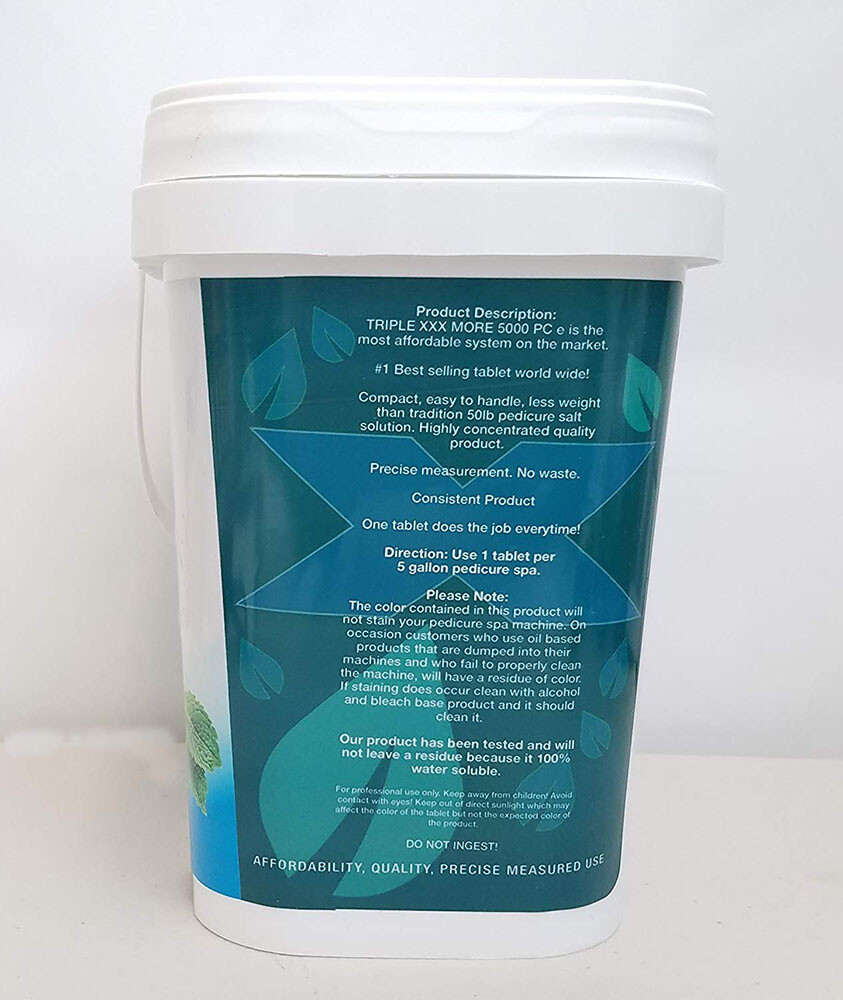 Triple XXX MORE Pedicure Solution Tablets Mint - 5000ct