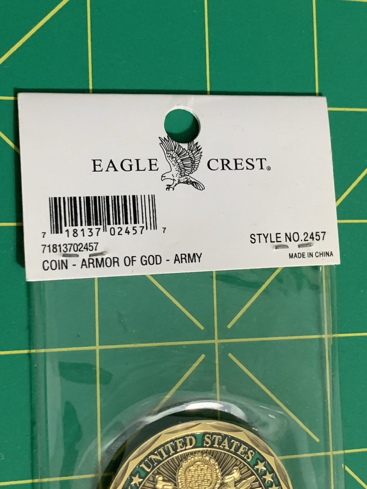 Army Challenge Coin Armor Of God- Eagle Crest