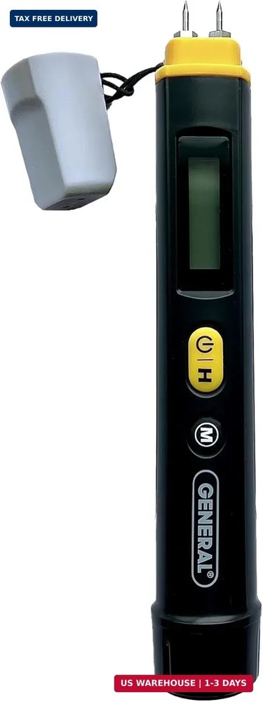 General Tools Compact Digital Moisture Meter MMP100 - Pin-Style Tool Detects Moi