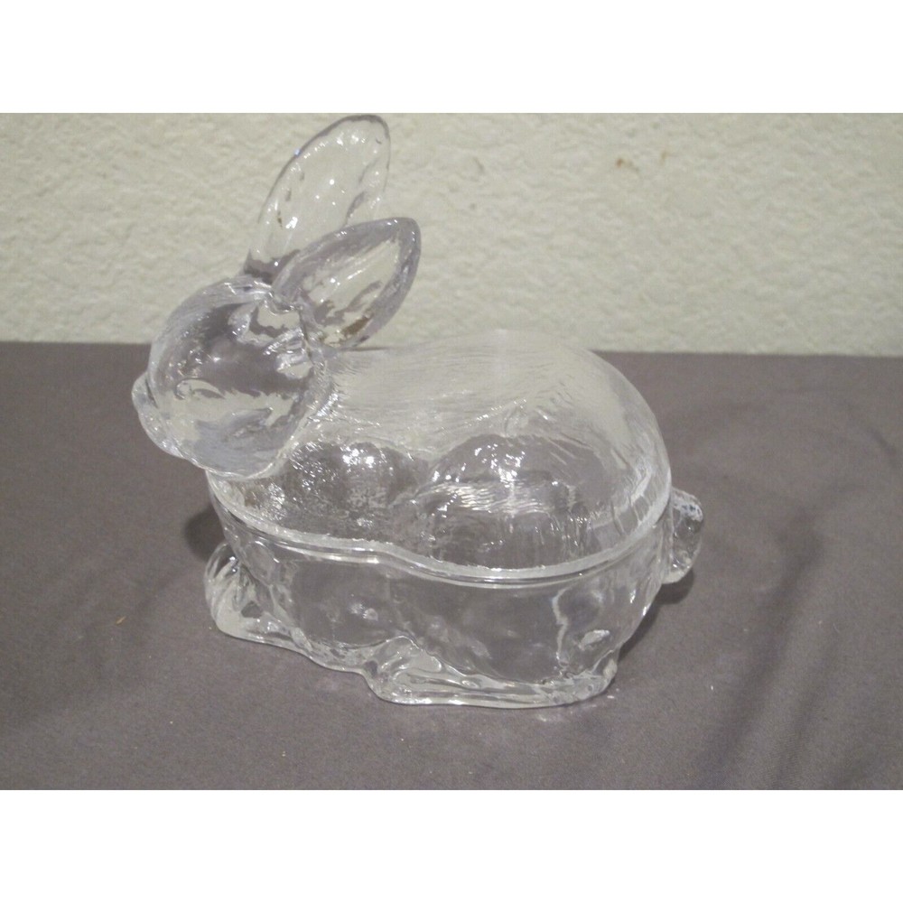 NIB Williams Sonoma Glass Easter Bunny Dish