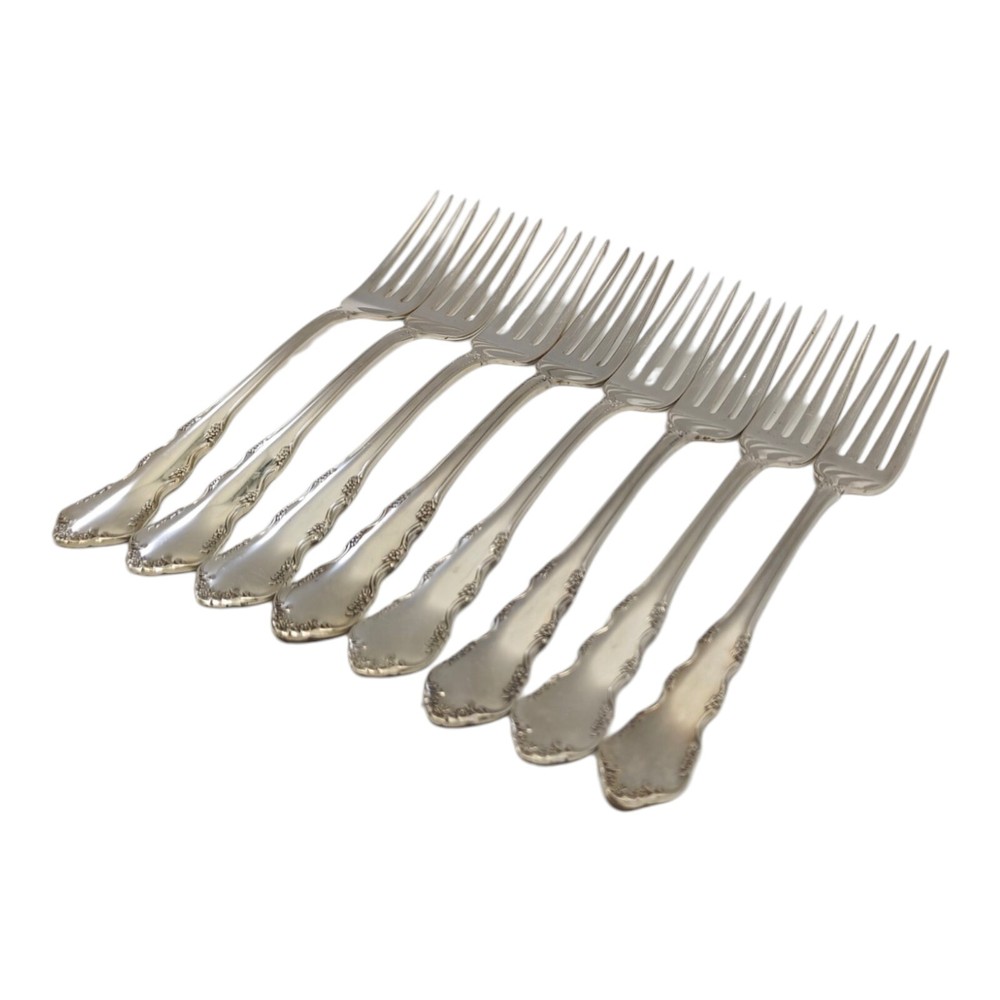 Reed & Barton Silverplate Set of 8 Long Forks
