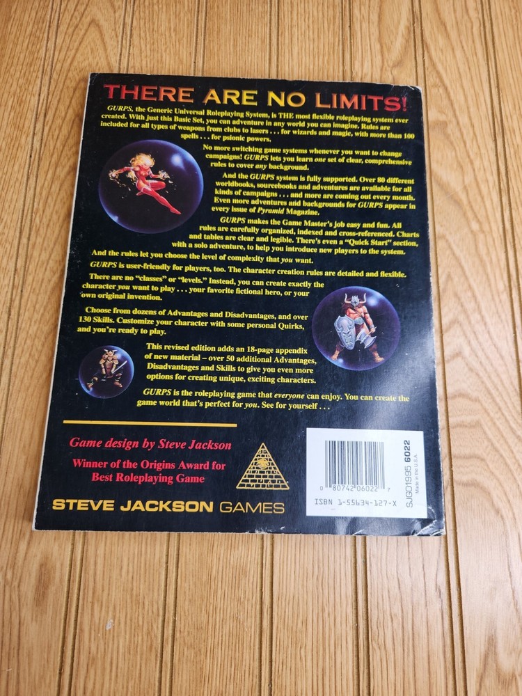 Steve Jackson's GURPS Generic Universal RolePlaying System Basic Set 3rd Ed 1994