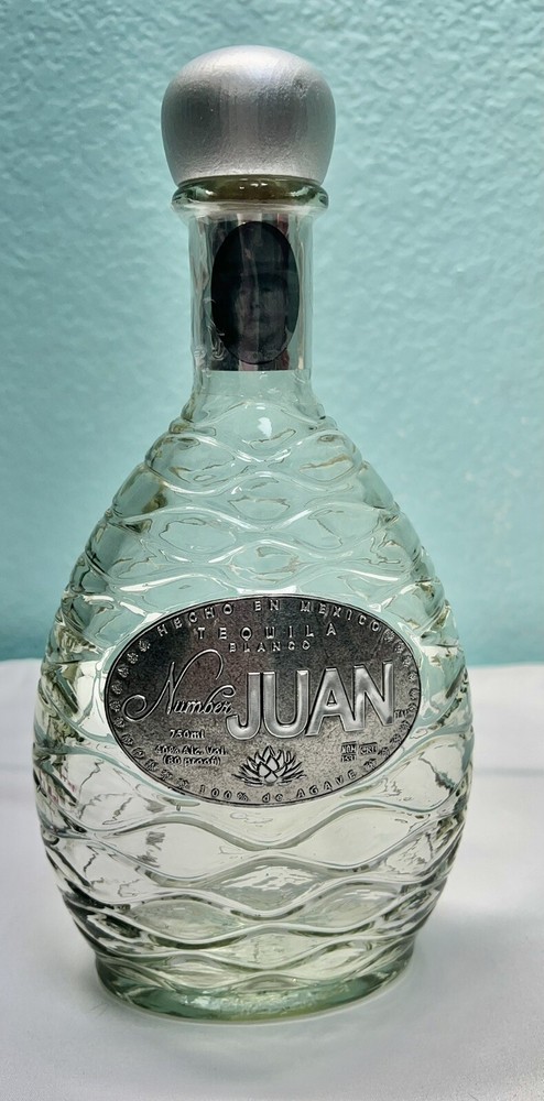 Number Juan Tequila Blanco 750ml Bottle-Empty