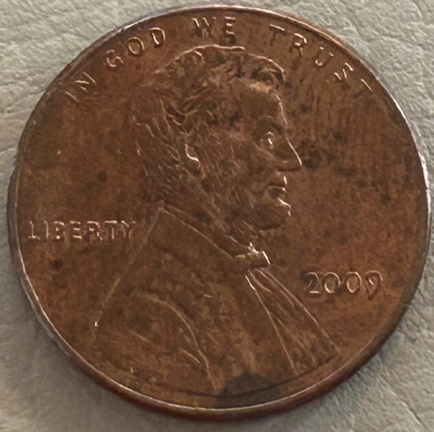 2009 Lincoln Cent Series Penny DD On Reverse