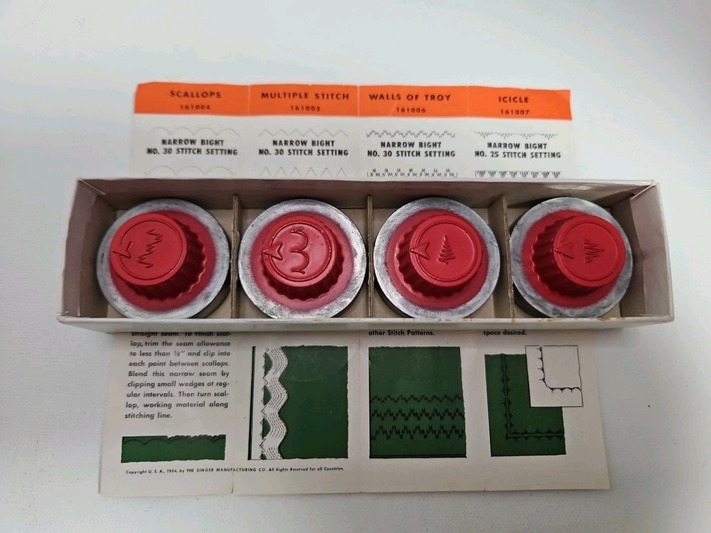 Singer Stitch Patterns For Automatic Zigzagger Part 161008 Red Vintage