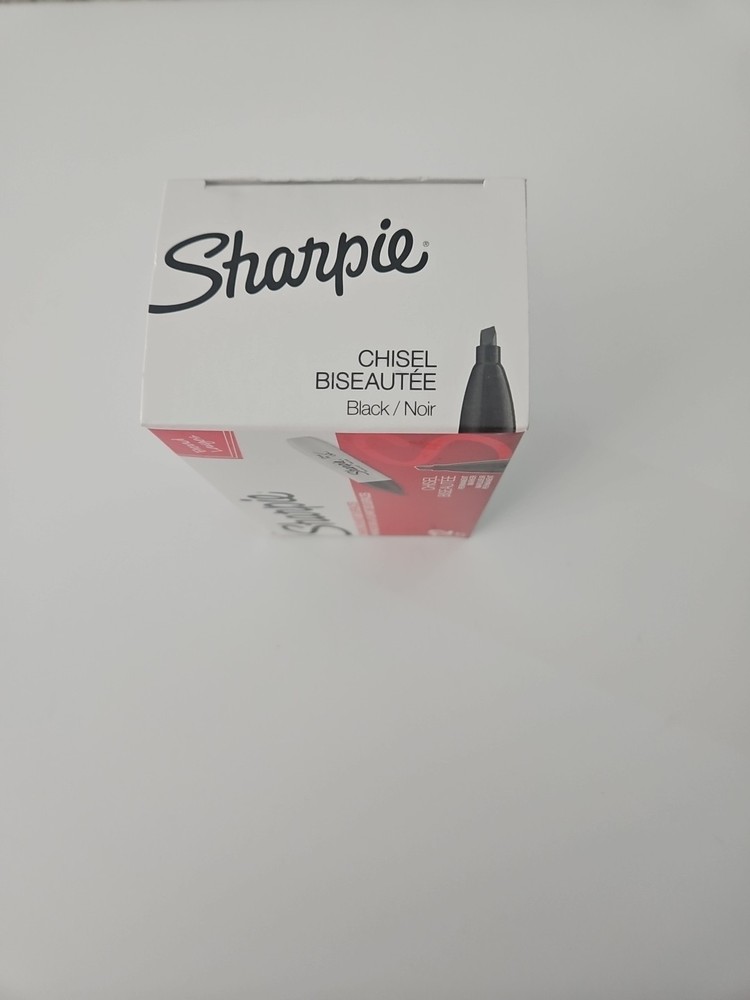 SHARPIE Permanent Markers, Chisel Tip, Black, 12 Count