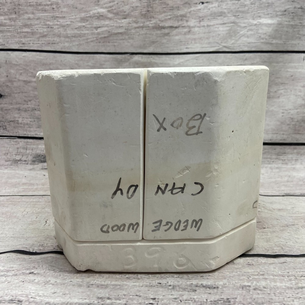Arnel's Ceramic Casting Mold Wedge Wood Candy Box #396