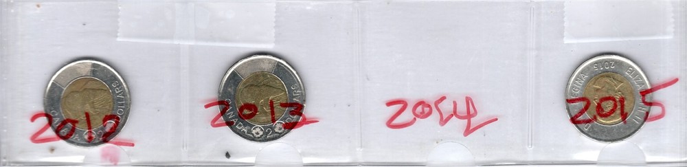 1996-2015 CANADA TWO $ COINS 18 DIFFERENT MOST HIGH CONDITION