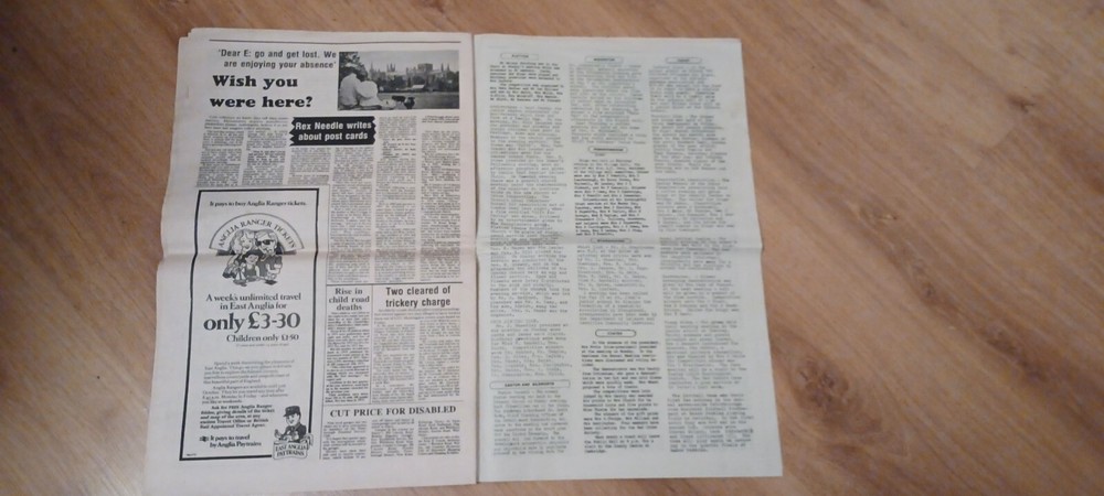 Peterborough Standard 16 May 1975 Typed