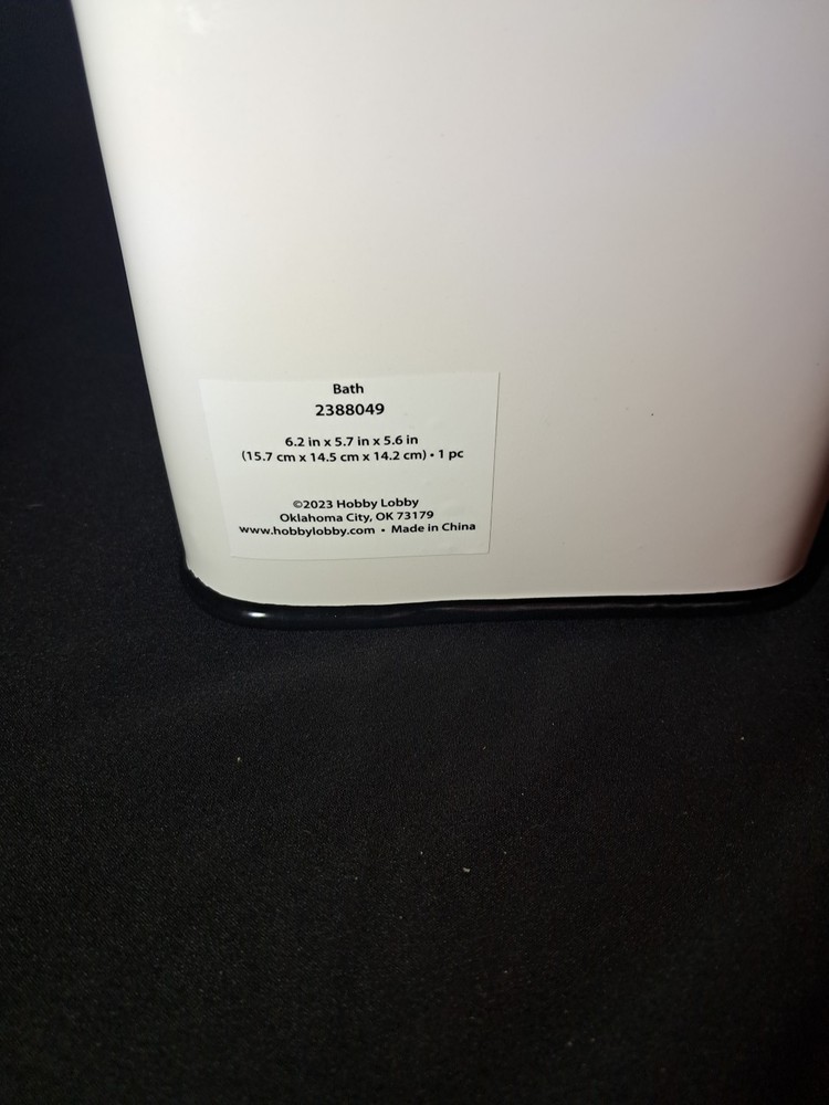 White Ceramic Tissue Box Cover Hobby Lobby