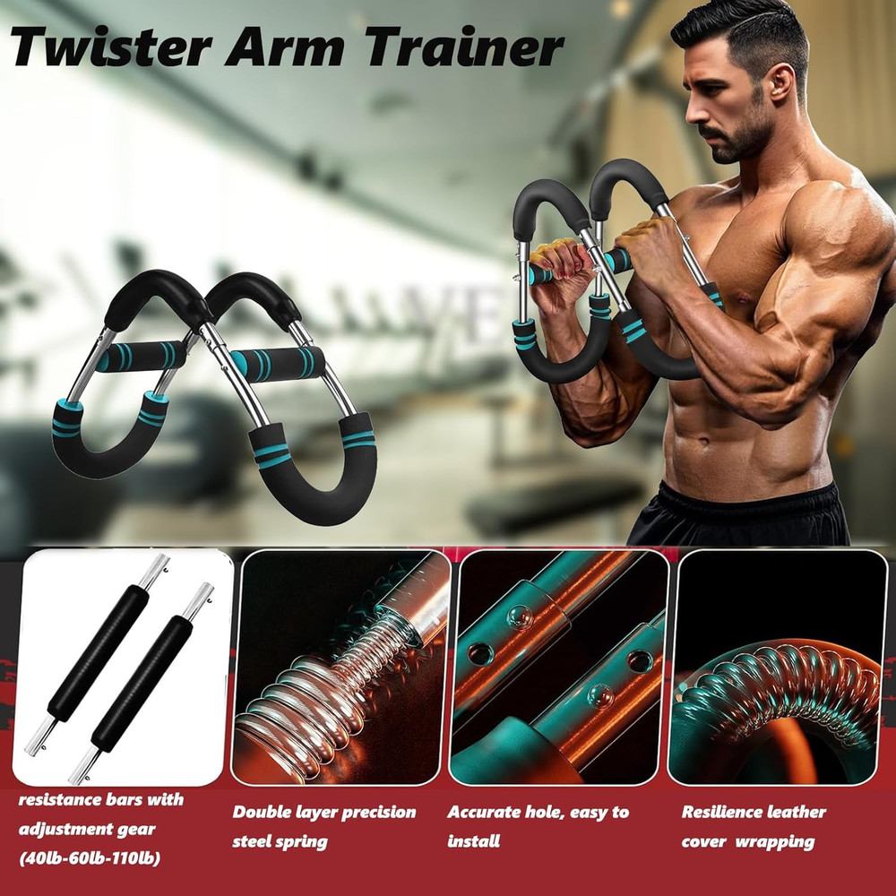 Twister Arm Trainer, Adjustable Resistance Twister Arm Exerciser Chest Exerciser