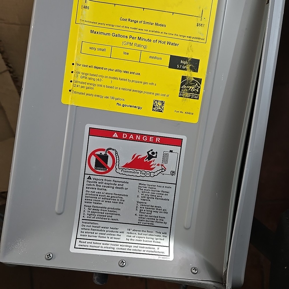 READ* Rheem PRESTIGE series Model: RTGH-95DVLP-2