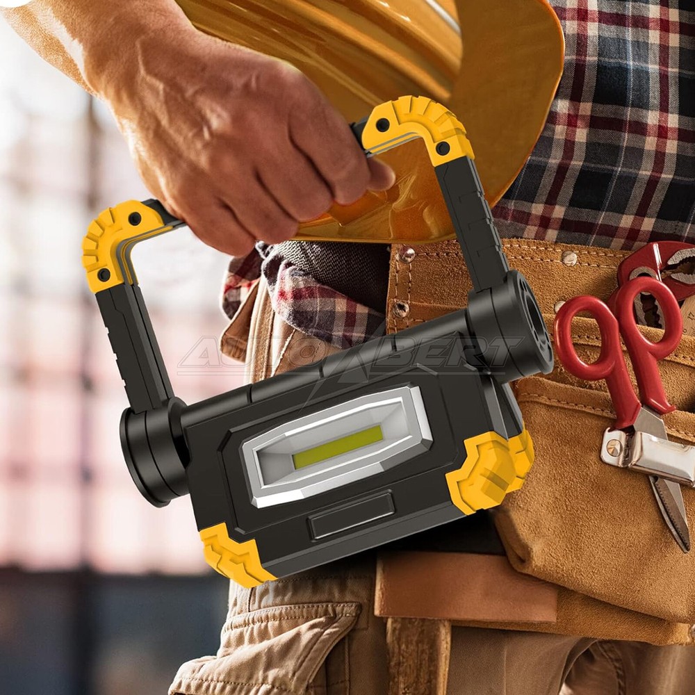 LED Work Light Rechargeable 2000LM Portable Folding Magnetic COB LED Flashlight