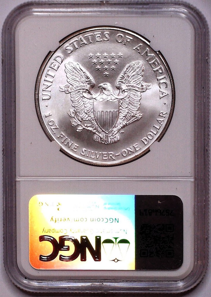 1994 American Silver Eagle MS69 NGC Brown Label BU