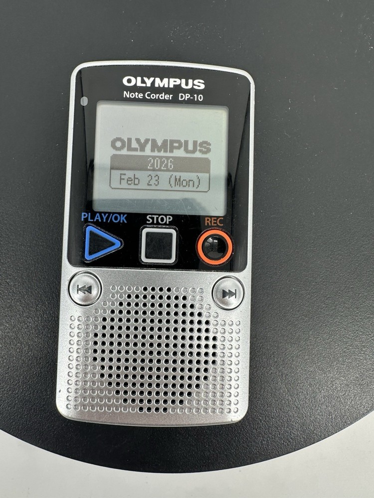 Olympus Note Corder DP-10 Digital Voice Recorder Handheld Speaker TESTED