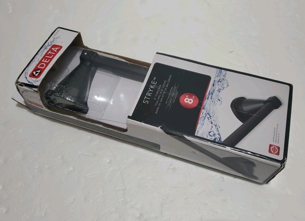 Delta Stryke 8" Mini Towel Bar Black  77608-BL