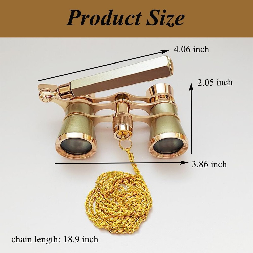 Binocular Telescope 3 × 25,Foldable Handle,Compact Lightweight with Chain,Ope...