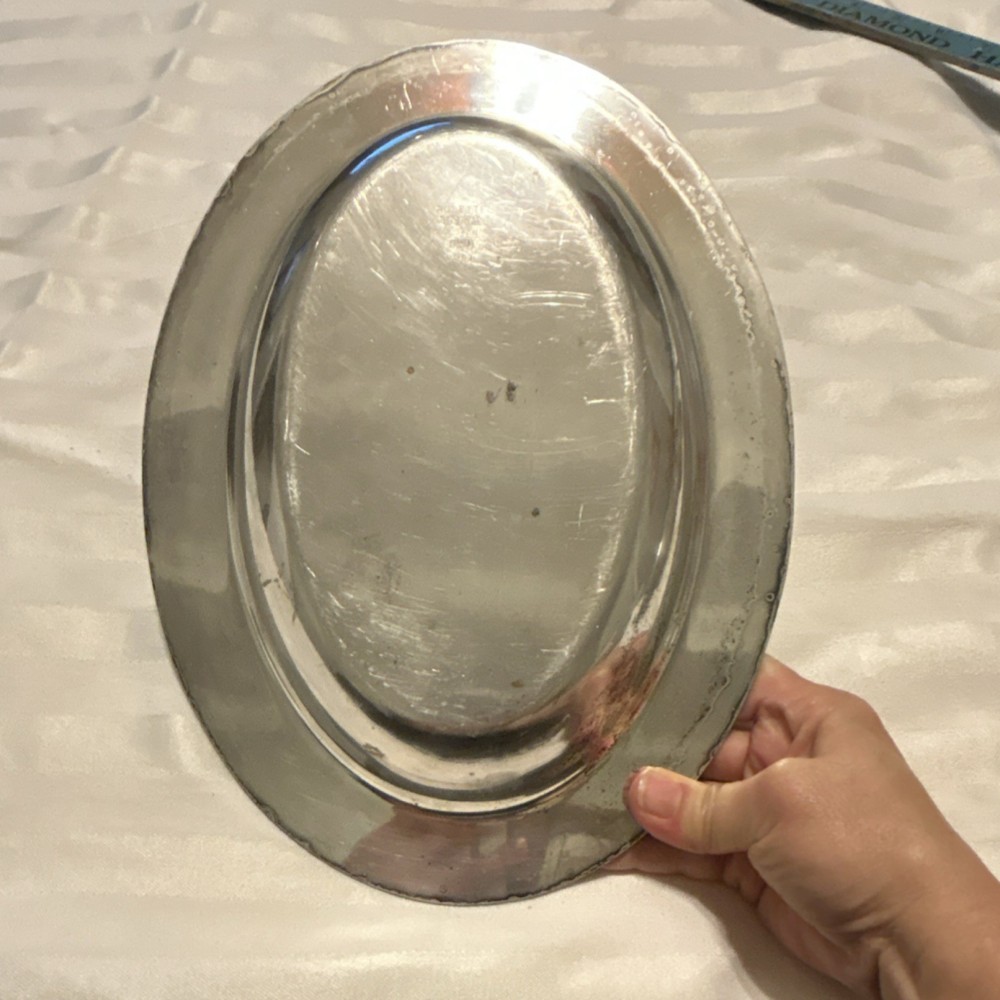 Rosette Silverplate Oval Platters & Covered Serving Dish Tray with Handles Set