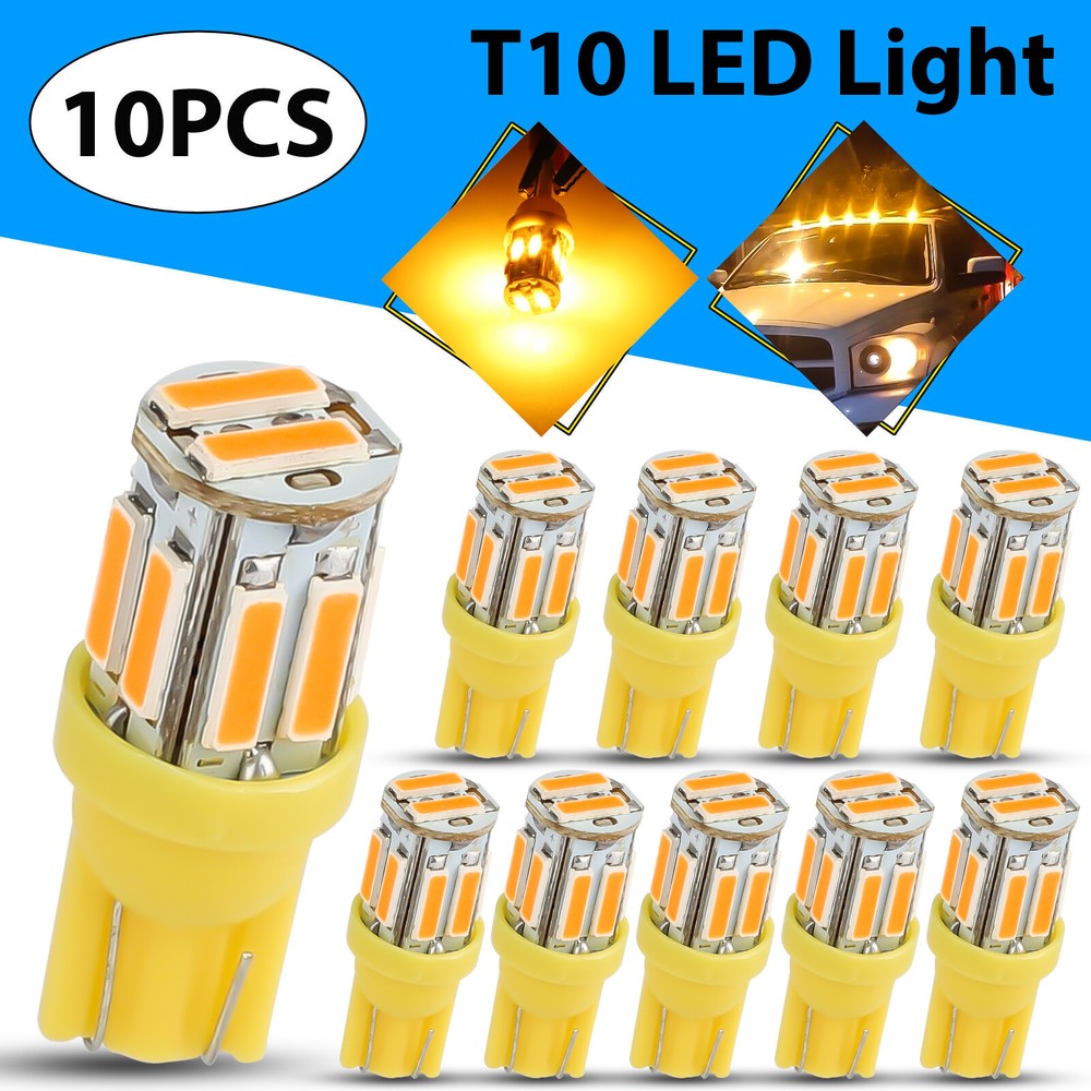 10x Amber Roof Cab Marker Running Light Bulb For Ford F250 F350 Super Duty 99-16
