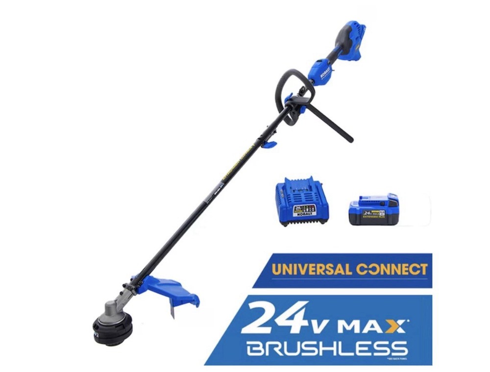 Kobalt 24-volt 15-in Split Shaft Attachment Capable Battery String Trimmer 4.0Ah