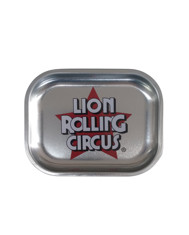 LION ROLLING CIRCUS ROLLING TRAY SILVER OR GOLD, SMALL SIZE