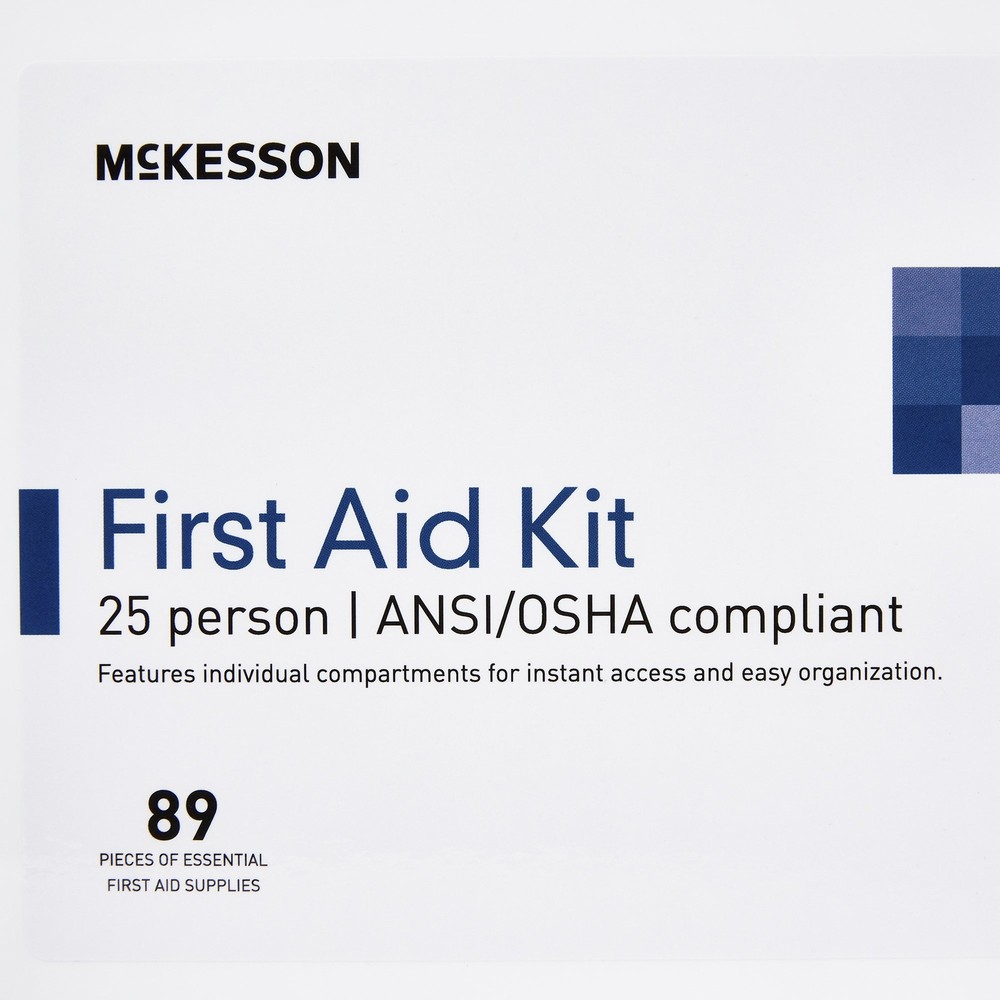 McKesson 25 Person Wall Mount First Aid Kit Plastic Case 6 per Case