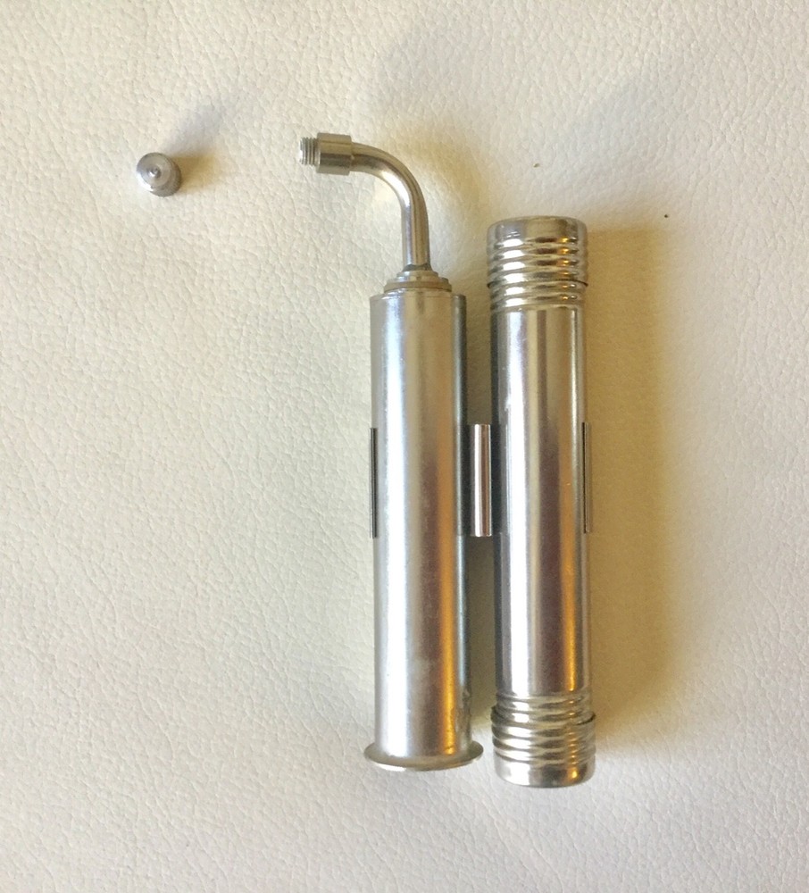 Vintage Antique Torch, Nickle plated Brass