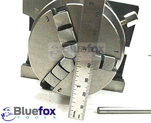 3" 75mm Rotary Table Horizontal Vertical + 65mm 3 jaw self centering chuck