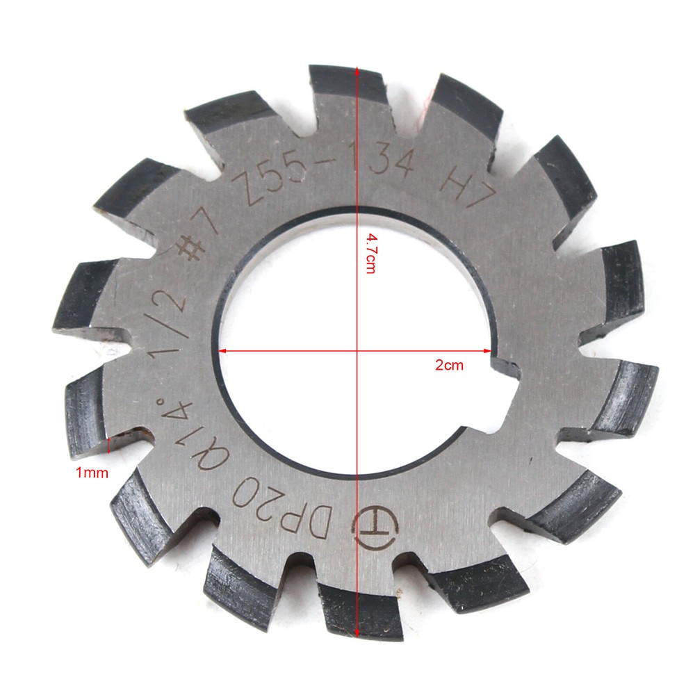 8 PCS HSS Gear Cutters DP20 Gear Cutter For Professional Metal Processing