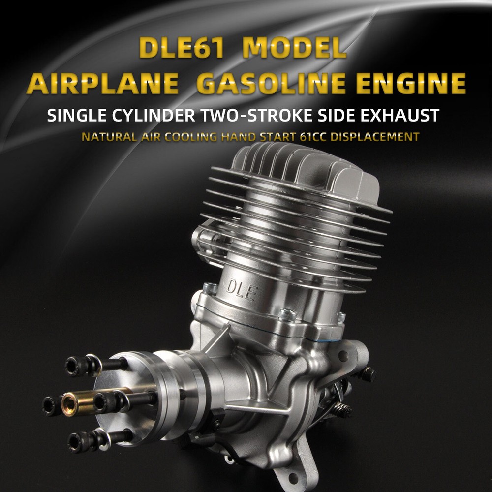 DLE 61CC Gas Engine Single Cylinder Two Stroke Side Exhaust with CDI & Muffler