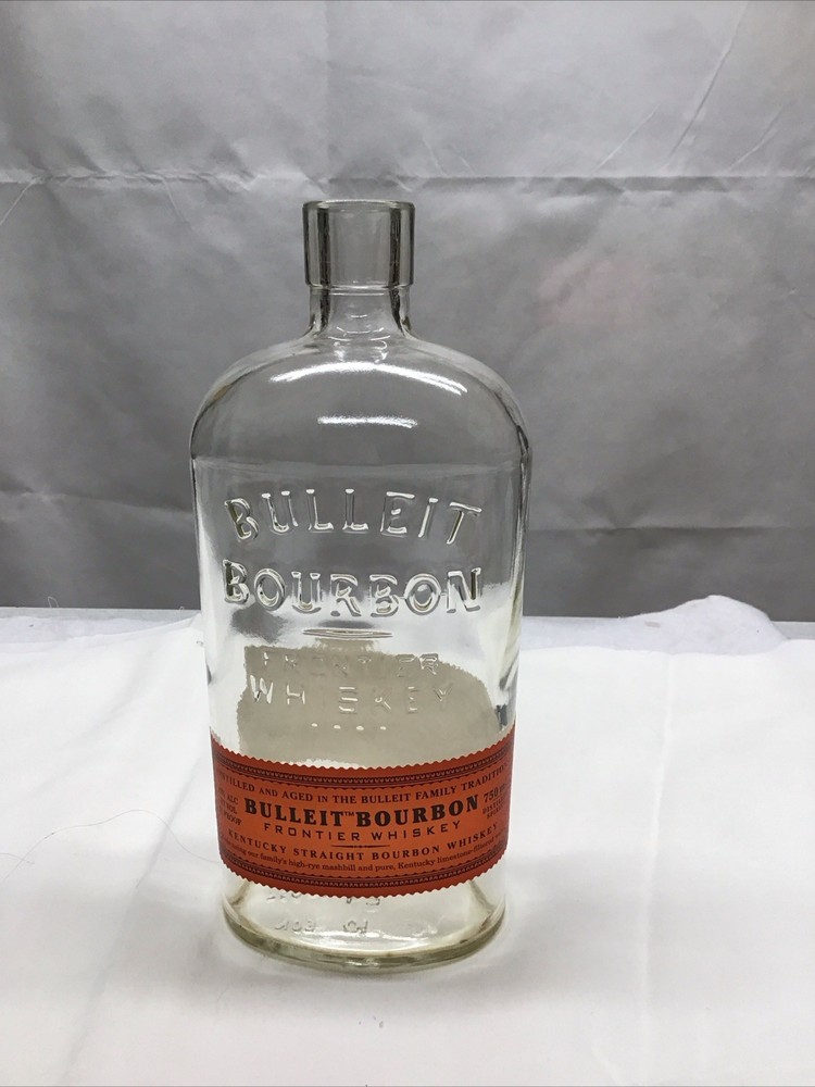 Bulleit Bourbon Frontier Whiskey Bottle & Special Edition Lewis Bag