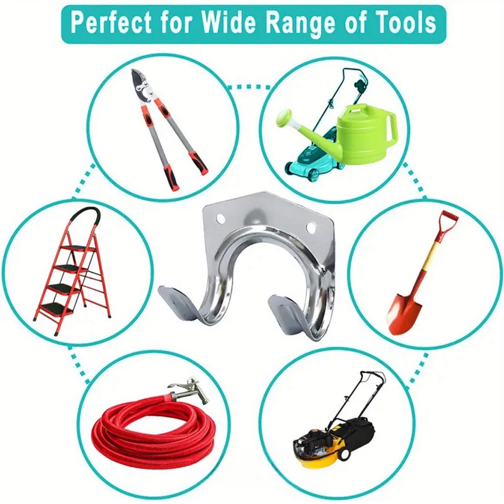 Wall Mount Hooks for Power Tools Garage Storage Heavy Duty Double Hook Set