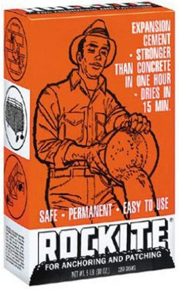 Rockite Cement 15 Min Quick-Setting 5 Lb White Pail - Water Resistant Solution