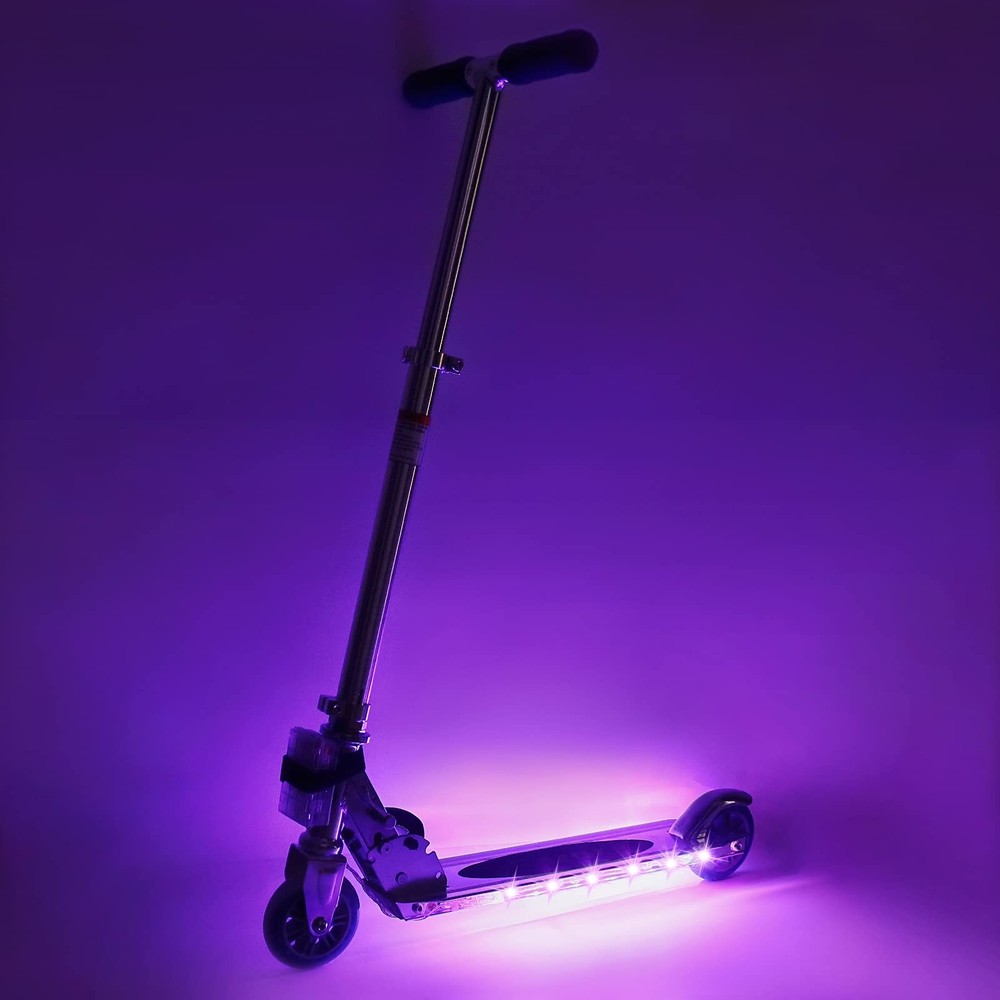 Waybelive LED Scooter Deck Light, Skateboard Light Remote Control, 16 purple