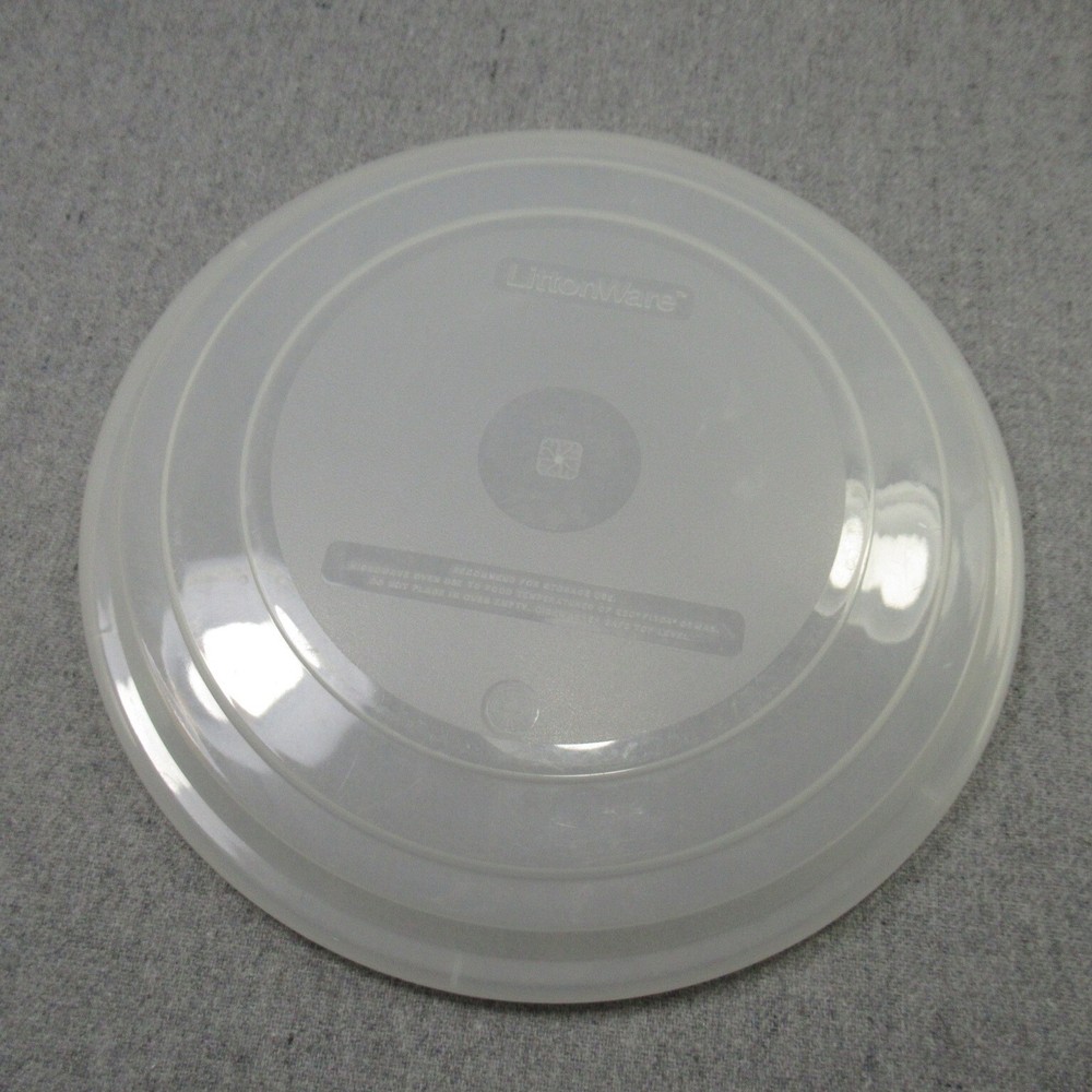 2 LittonWare Microwave Plastic Divided Plates Lids 4 Compartments White 44096