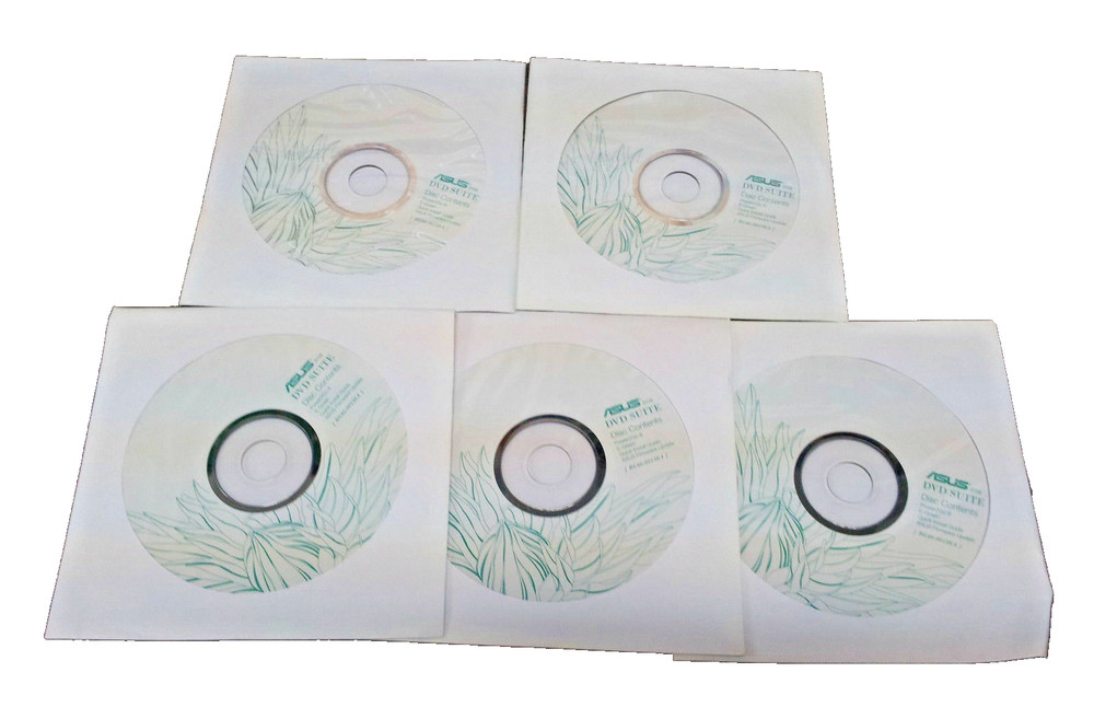 ASUS DVD Suite Power2Go8, EGreen and Asus Firmware Update Discs 5 pack