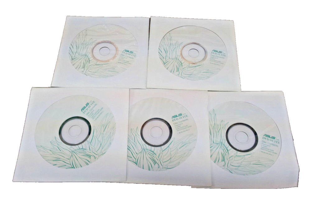 ASUS DVD Suite Power2Go8, EGreen and Asus Firmware Update Discs 5 pack
