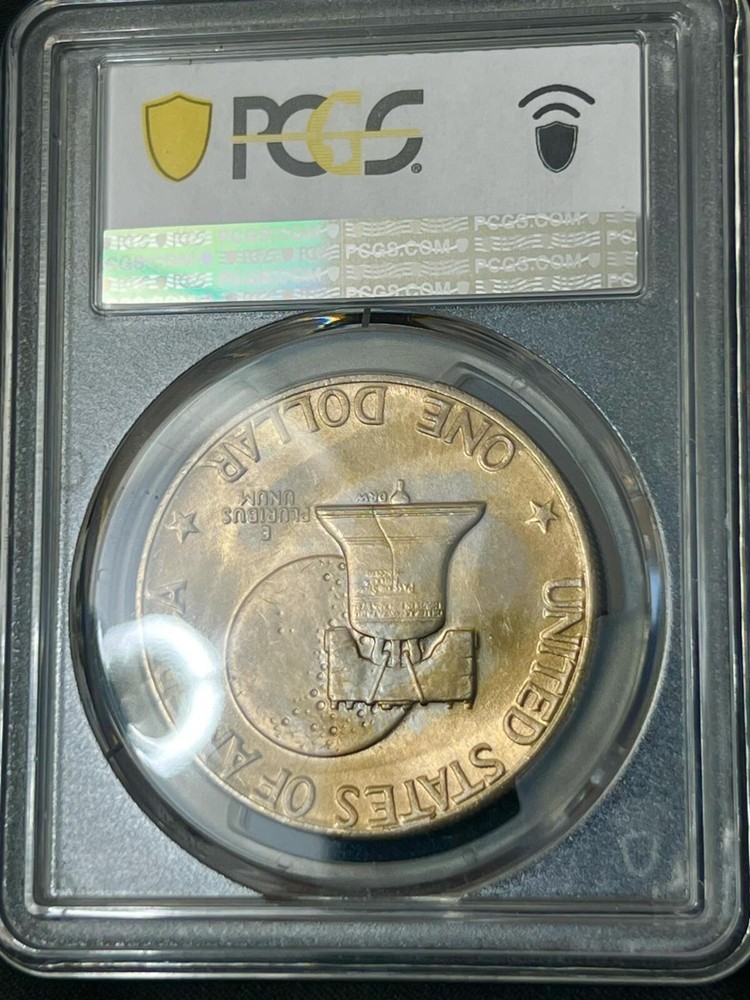🔥1976-P Eisenhower Dollar Type 2 PCGS MS65 Toned Beauty🔥