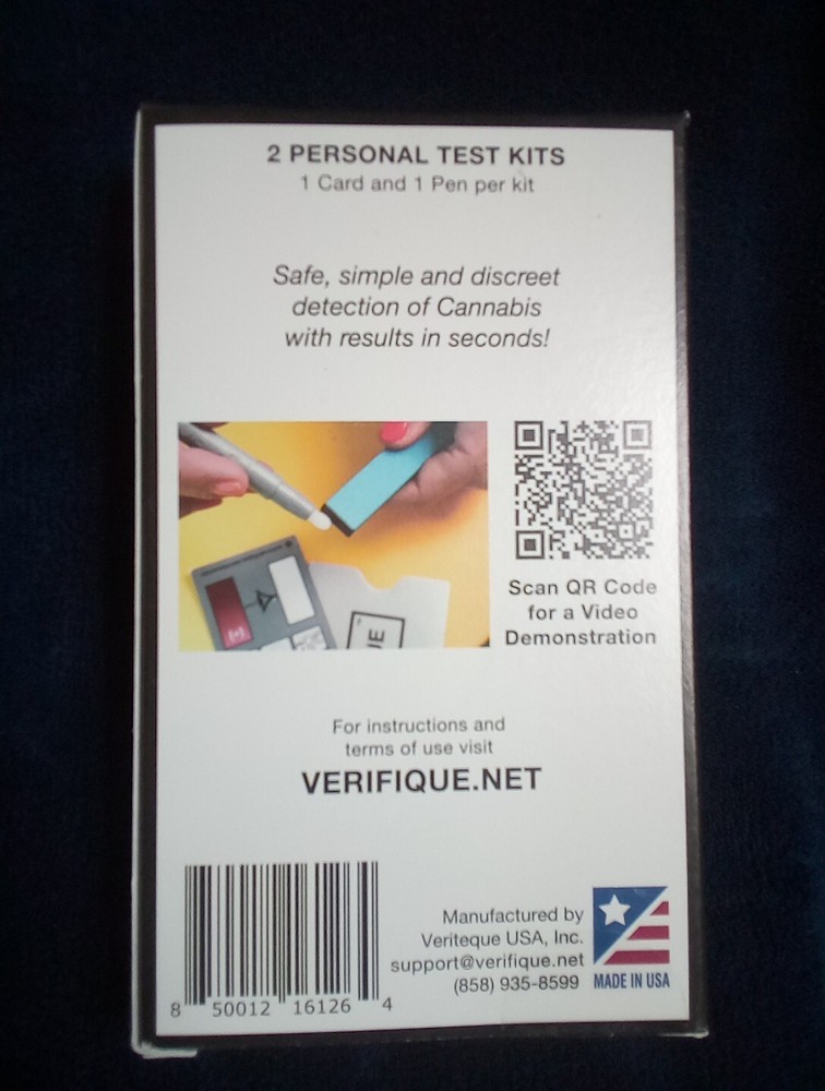 2-Pack Verifique CANNABIS Personal Test Kits for Surfaces and Samples