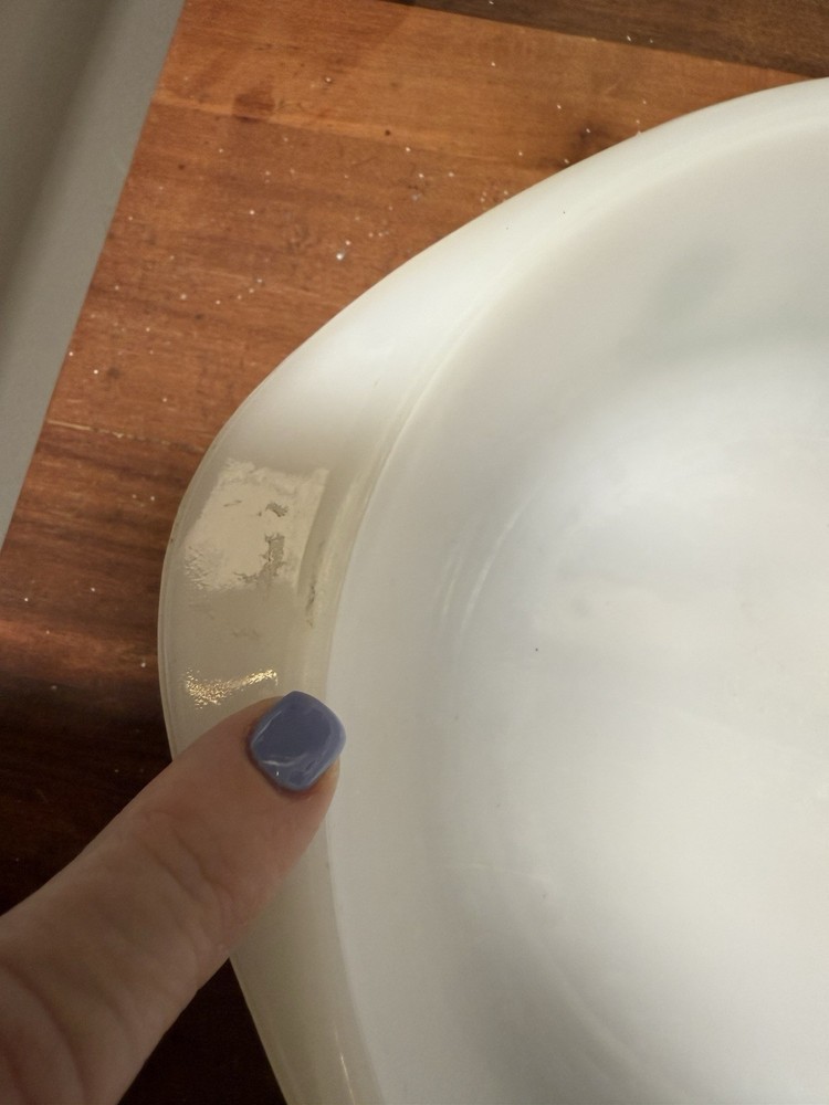 Glasbake Green Daisy Round Dish