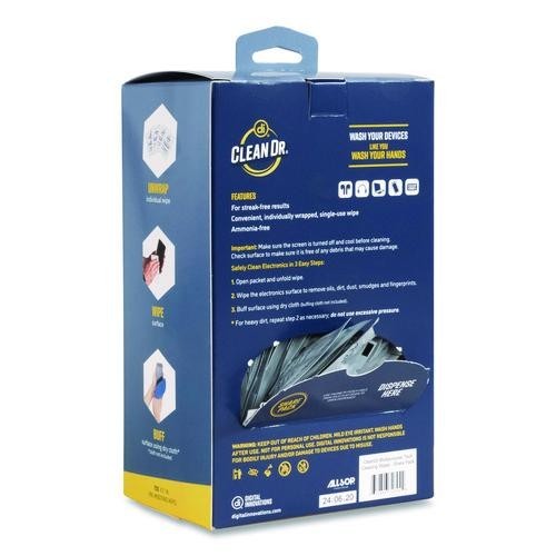 Digital ScreenDr Multipurpose Tech Cleaning Wipes, 7 x 4, Unscented, 200/Pack