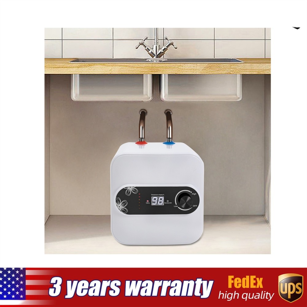 1.5KW Electric Mini-Tank Water Heater for RV Trailer Kitchen Under Sink Counter