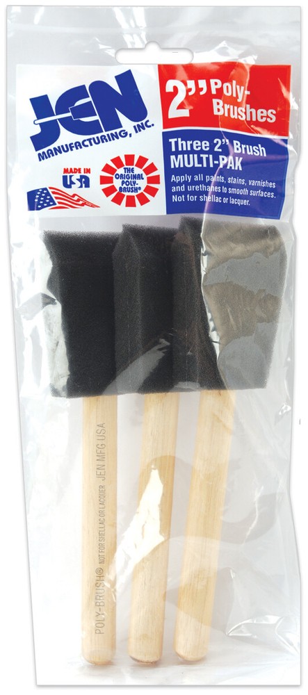 JEN Poly-Sponge Brushes 3/Pkg-2" Width