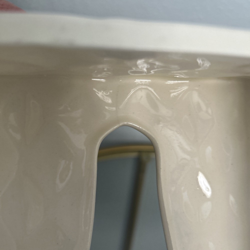 Quilited Ceramic Vanity Tissue Box Vintage