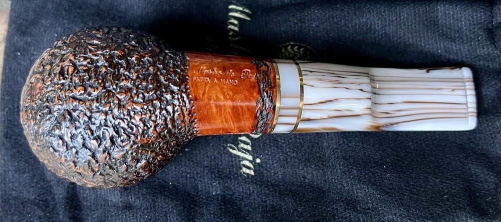 Mastro De Paja Gladiator Spartacus #5 Chubby Author Rusticated Briar Pipe New