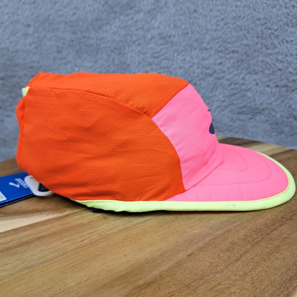 Brooks Running Lightweight Packable Hat Cap Red Neon Pink Bright