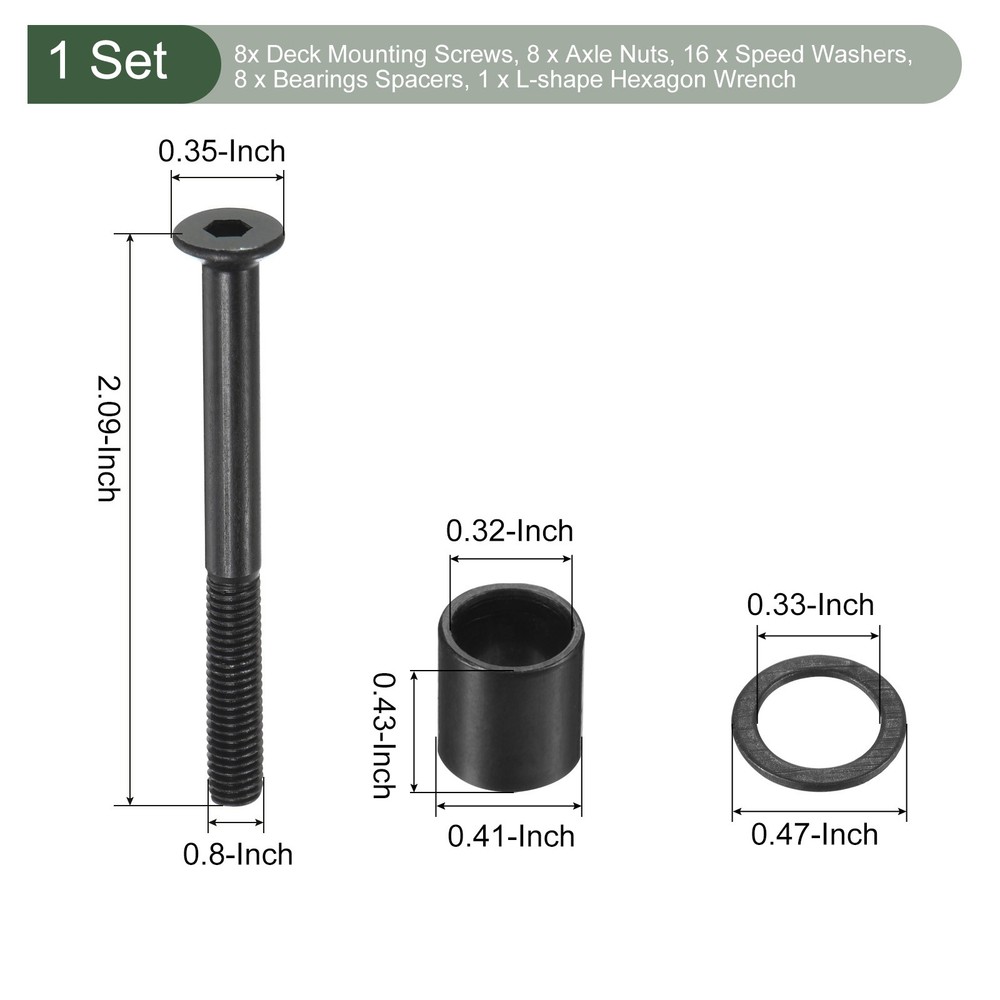 Skateboard Tool Kits,Great for Skateboard Hardware Replace (Black)