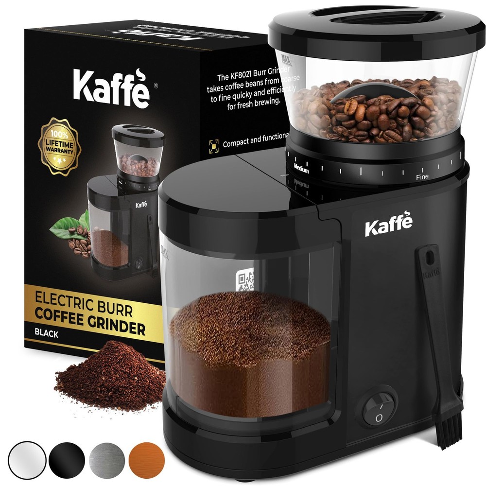 Kaffe Electric Burr Coffee Grinder (5.5oz) w/Adjustable Coarseness Settings -...